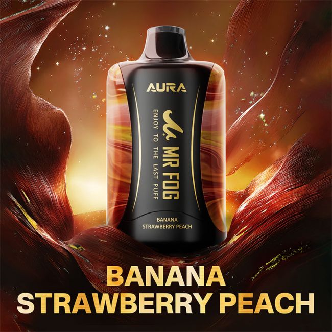 MR. FOG AURA ZERO NICOTINE BANANA STRAWBERRY PEACH