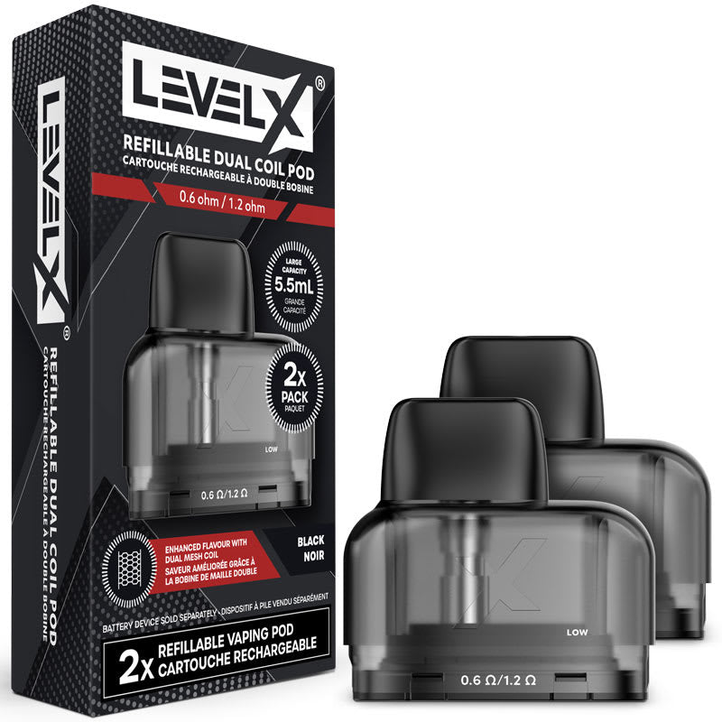 LEVEL X REFILLABLE DUAL COIL 5.5ML 0.6/1.2Ohm
