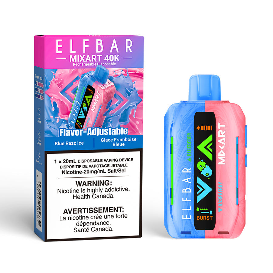 ELF BAR MIXART 40K BLUE RAZZ ICE
