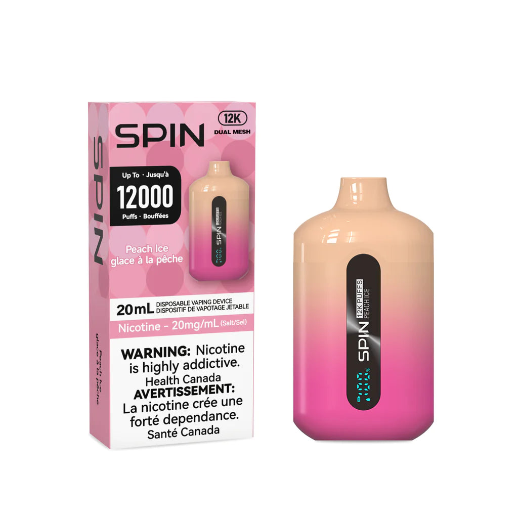 SPIN 12000 PEACH ICE DISPOSABLE