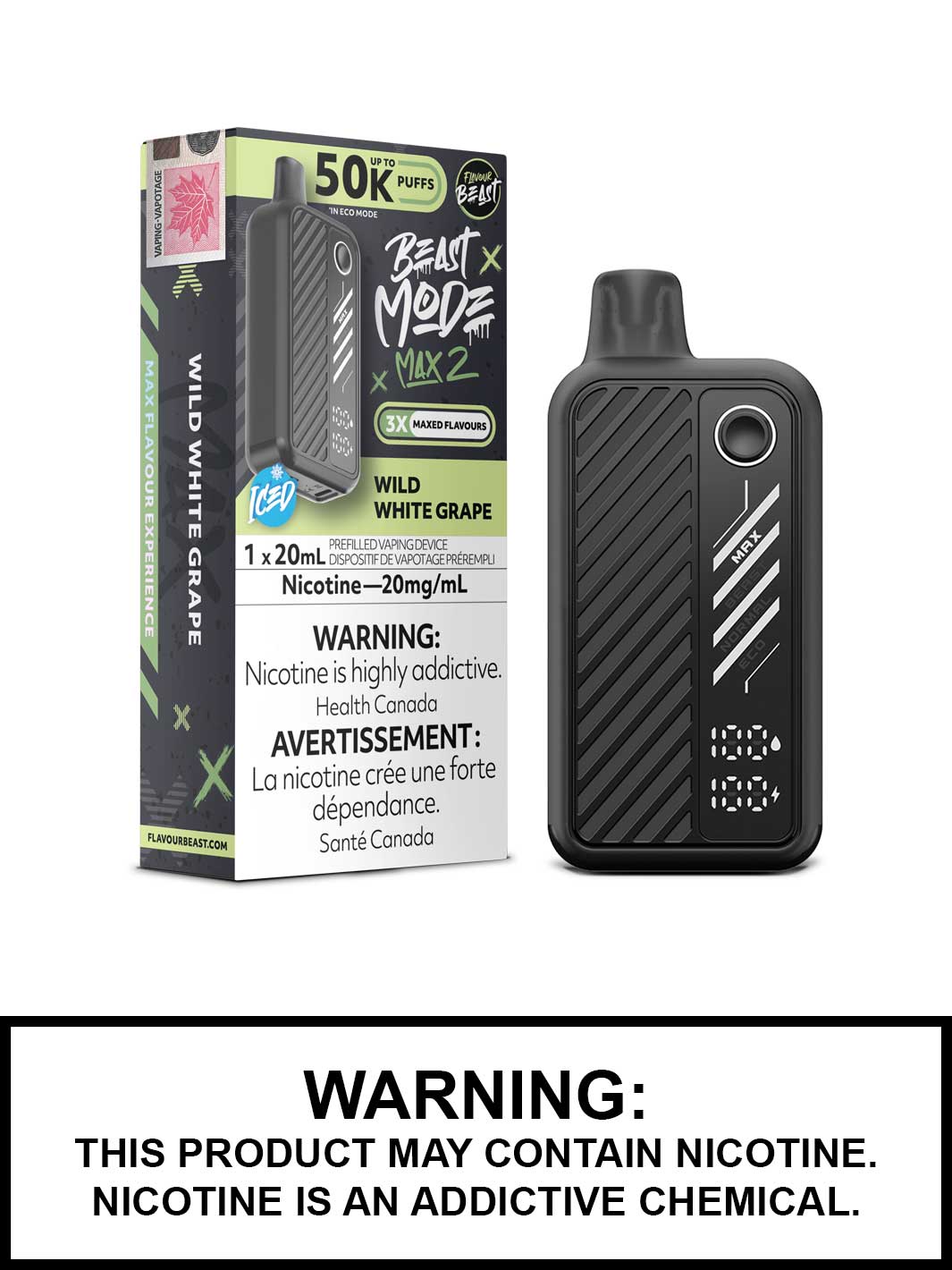 FLAVOUR BEAST MODE MAX 2 WILD WHITE GRAPE