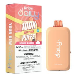 Drip'n Daily Disposable Vape JUST PEACH 100KPUFFS 30ML 20MG