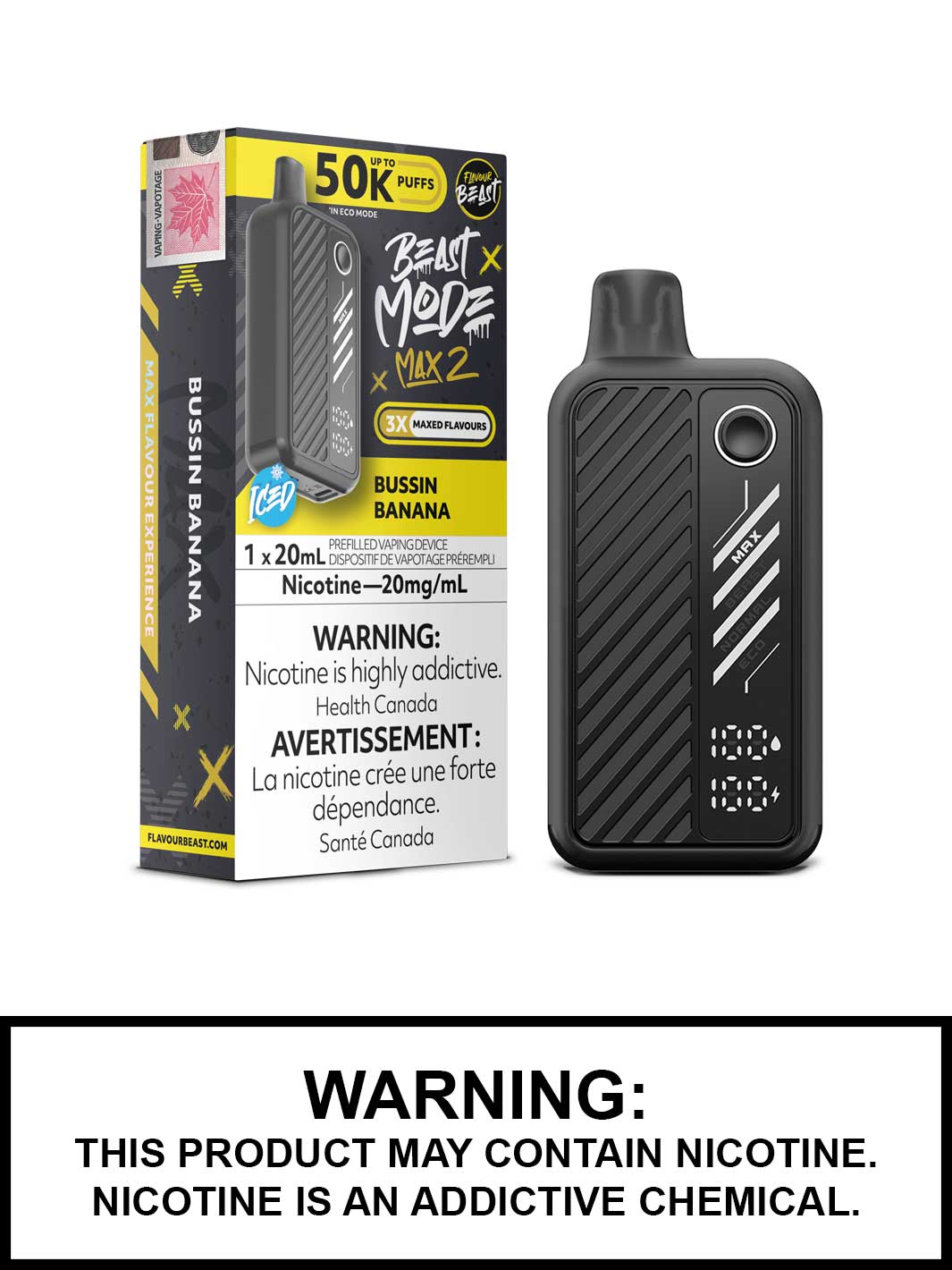 FLAVOUR BEAST MODE MAX 2 BUSSIN BANANA