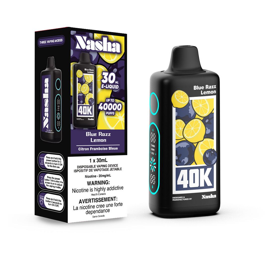 NASHA 40K BLUE RAZZ LEMON