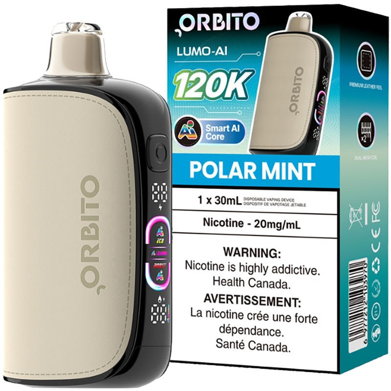 Orbito Lumo AI 120K Disposable Vape: Polar Mint (30mL)