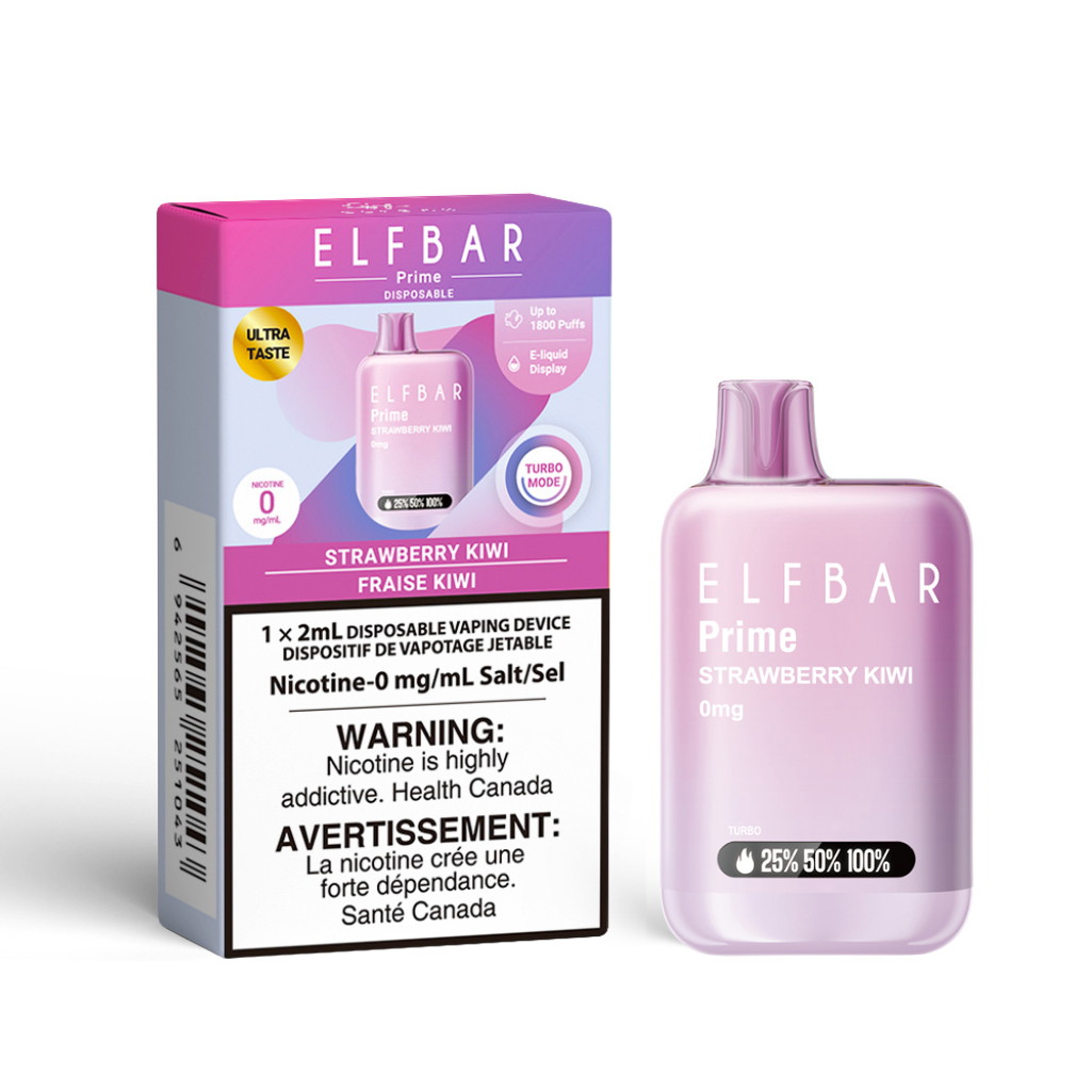 ELFBAR PRIME 1800 ZERO NICOTINE STRAWBERRY KIWI