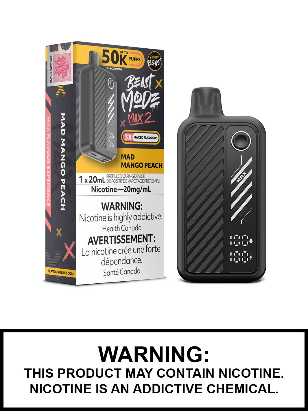 FLAVOUR BEAST MODE MAX 2 MAD MANGO PEACH