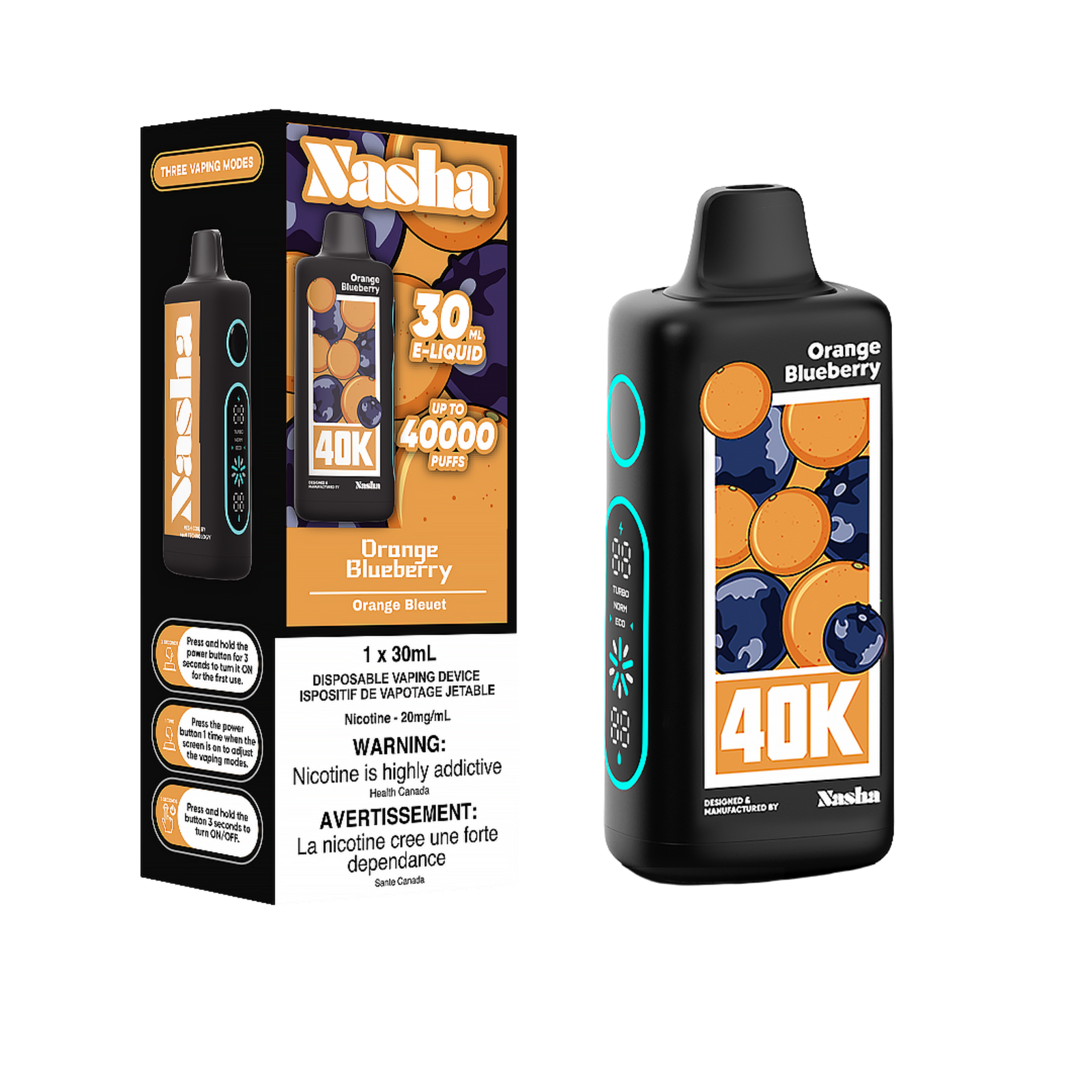 NASHA 40K ORANGE BLUEBERRY