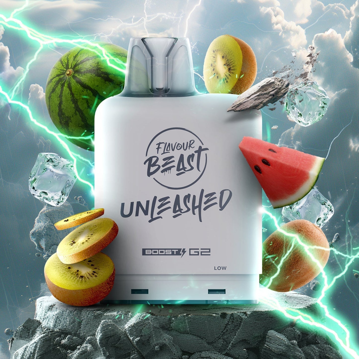 FLAVOUR BEAST UNLEASHED LEVEL X BOOST POD EPIC WATERMELON KIWI