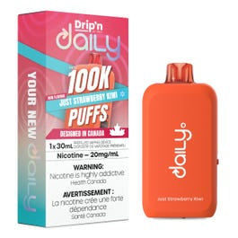Drip'n Daily Disposable Vape JUST STRAWBERRY KIWI 100KPUFFS 30ML 20MG