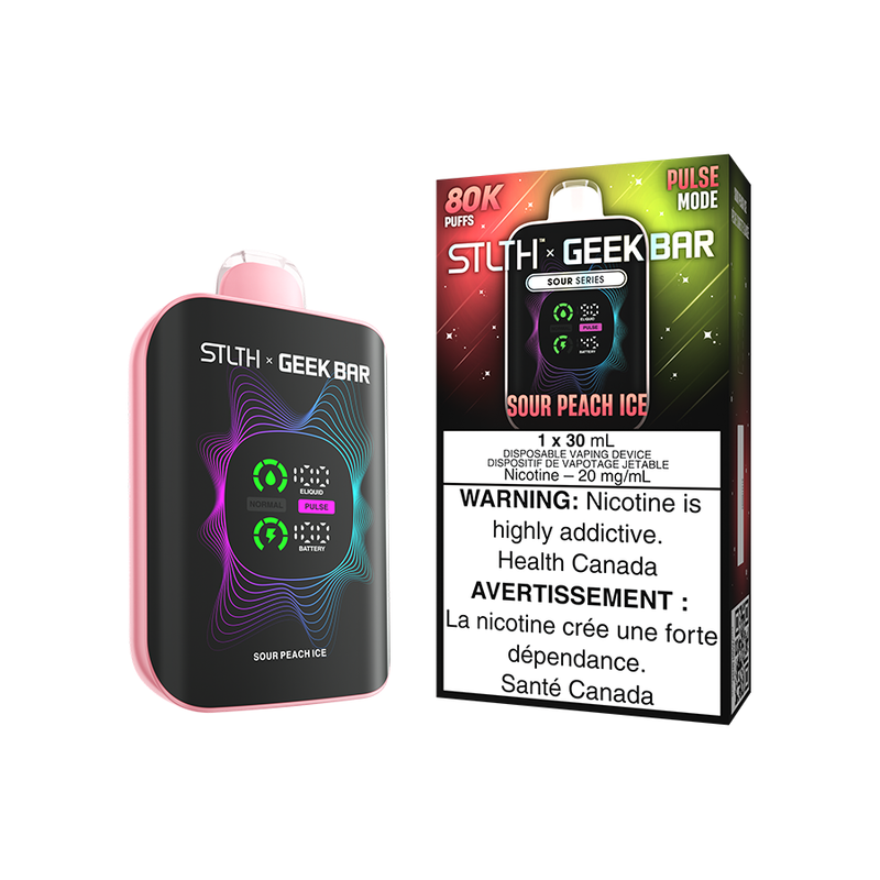 STLTH X GEEK BAR 30MLs SOUR PEACH ICE