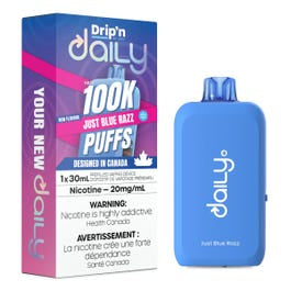 Drip'n Daily Disposable Vape JUST BLUE RAZZ 100KPUFFS 30ML 20MG