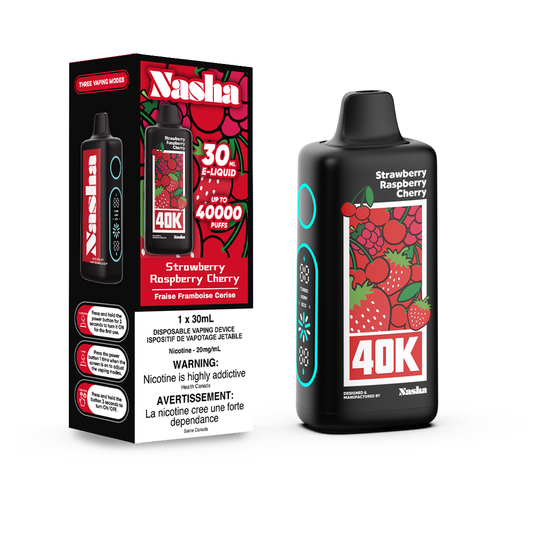 NASHA 40K STRAWBERRY RASPBERRY CHERRY