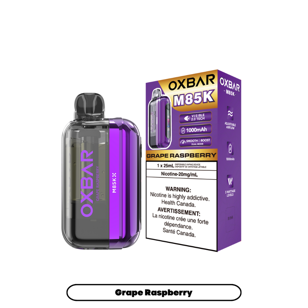 OXBAR M85K 25ML PUFF GRAPE RASPBERRY