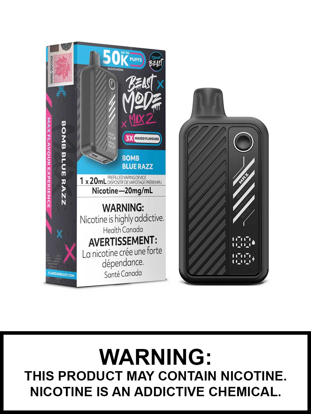 FLAVOUR BEAST MODE MAX 2 BOMB BLUE RAZZ