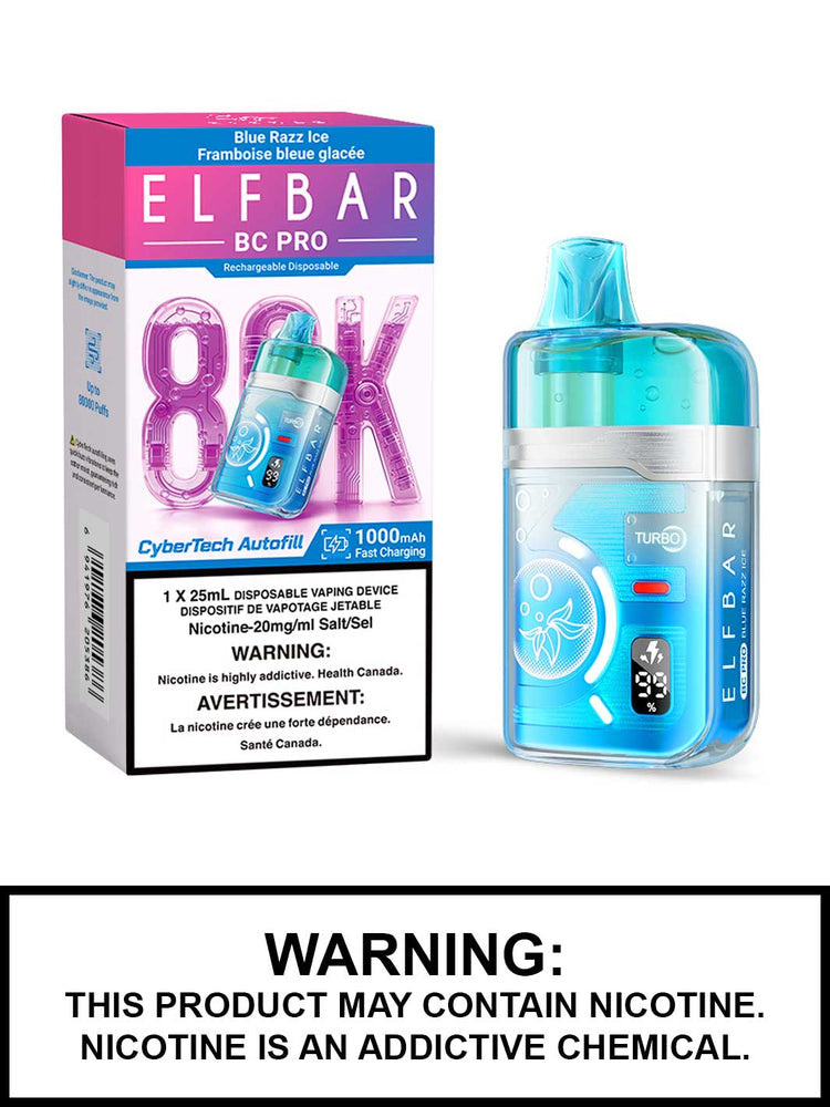 ELF BAR BC PRO 80K BLUE RAZZ ICE