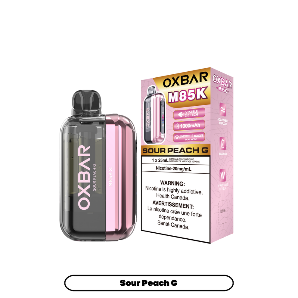 OXBAR M85K PUFF 25mL SOUR PEACH