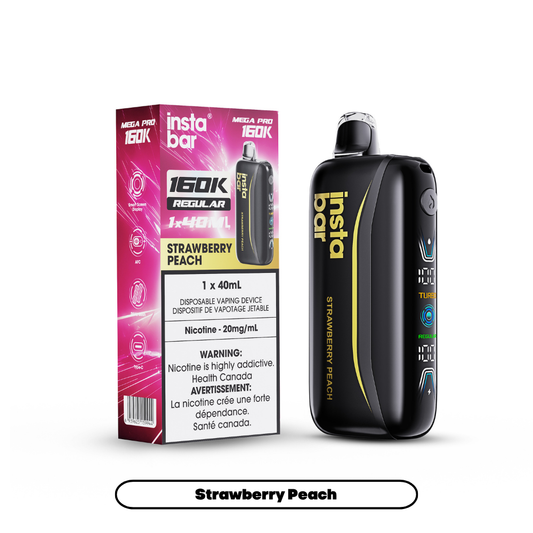 INSTA BAR MEGA PRO 40MLS STRAWBERRY PEACH