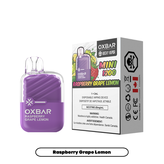OXBAR MINI 1200 RASPBERRY GRAPE LEMON