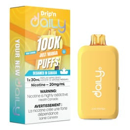 Drip'n Daily Disposable Vape JUST MANGO 100KPUFFS 30ML 20MG