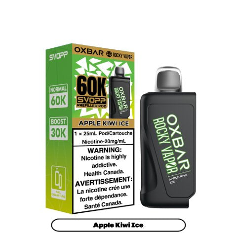 OXBAR PRE-FILLED POD 60K APPLE KIWI ICE