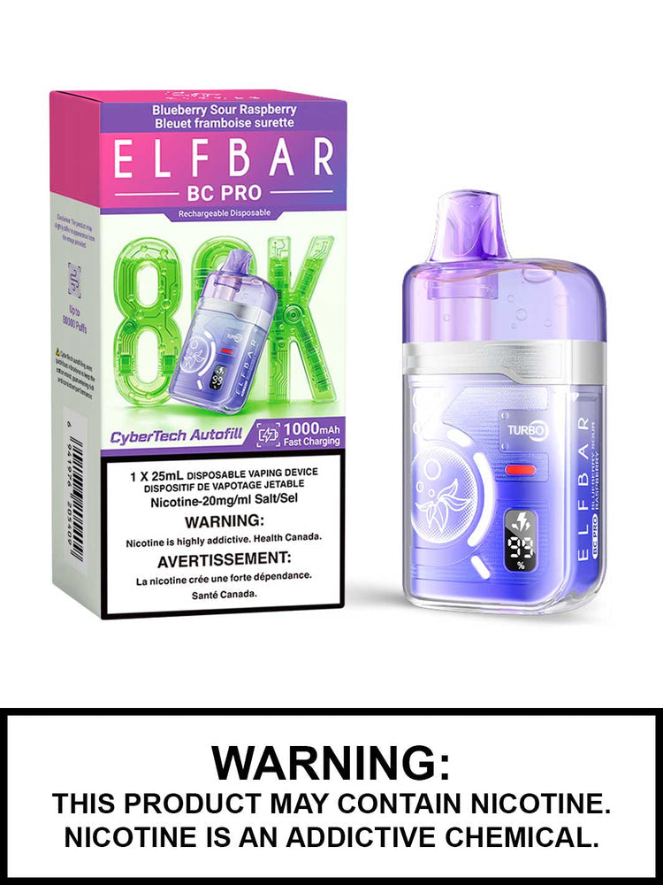 ELF BAR BC PRO 80K BLUEBERRY SOUR RASPBERRY