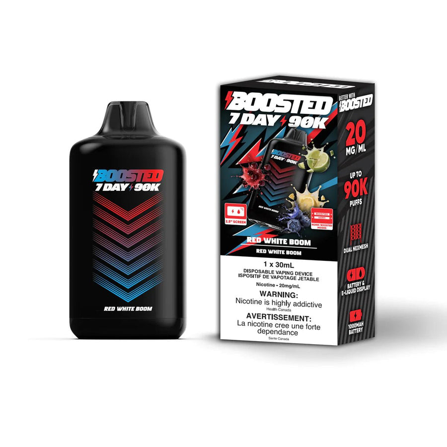 BOOSTED 7 DAY 90K DISPOSABLE - RED WHITE BOOM