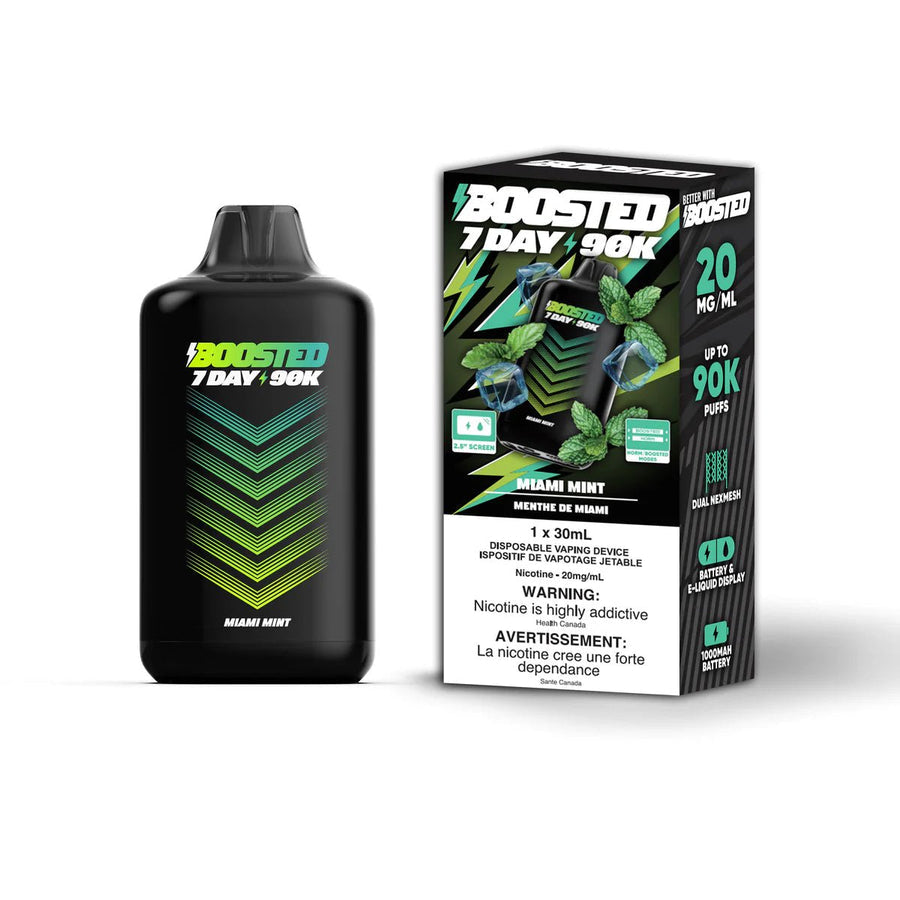 BOOSTED 7 DAY 90K DISPOSABLE - MIAMI MINT