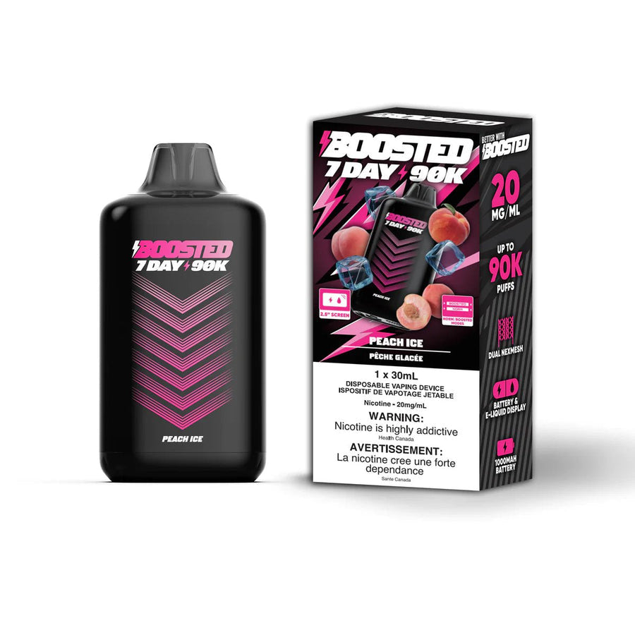 BOOSTED 7 DAY 90K DISPOSABLE - PEACH ICE