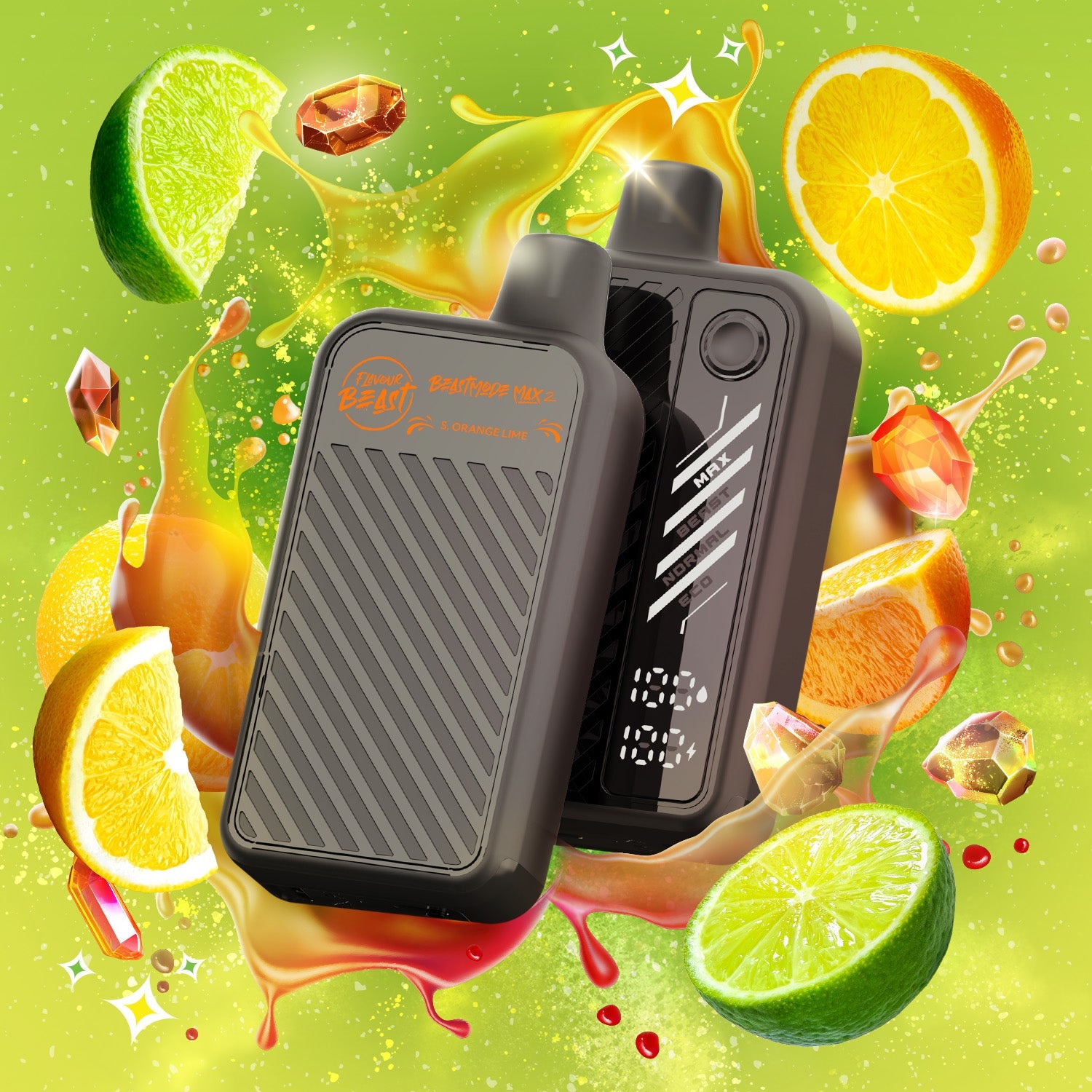 FLAVOUR BEAST MODE MAX 2 SOUR GUSHIN S. ORANGE LIME