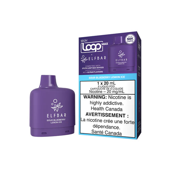 STLTH LOOP MAX X ELFBAR POD PACK - SOUR BLUEBERRY LEMON ICE