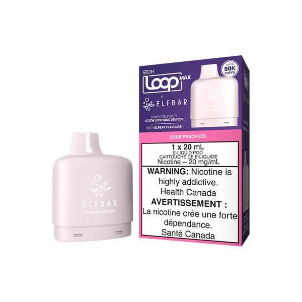 STLTH LOOP MAX X ELFBAR POD PACK - SOUR PEACH ICE