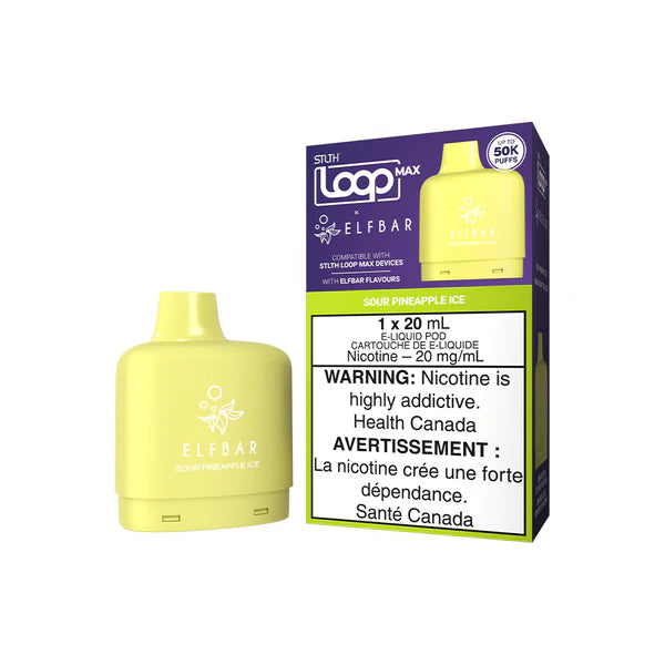 STLTH LOOP MAX X ELFBAR POD PACK - SOUR PINEAPPLE ICE