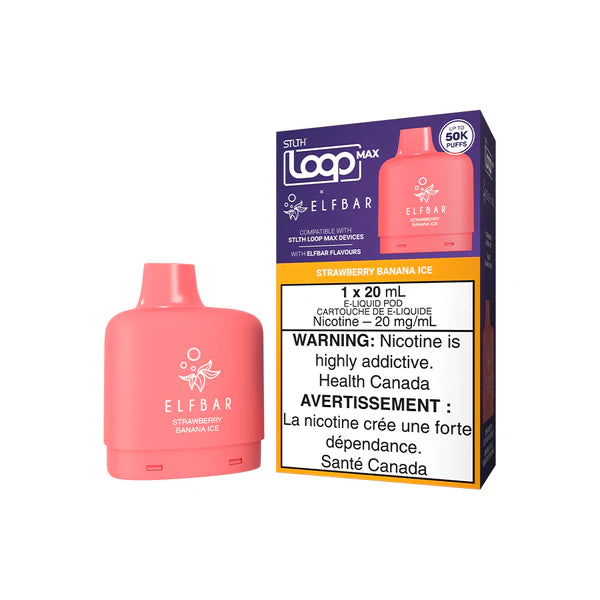 STLTH LOOP MAX X ELFBAR POD PACK - STRAWBERRY BANANA ICE