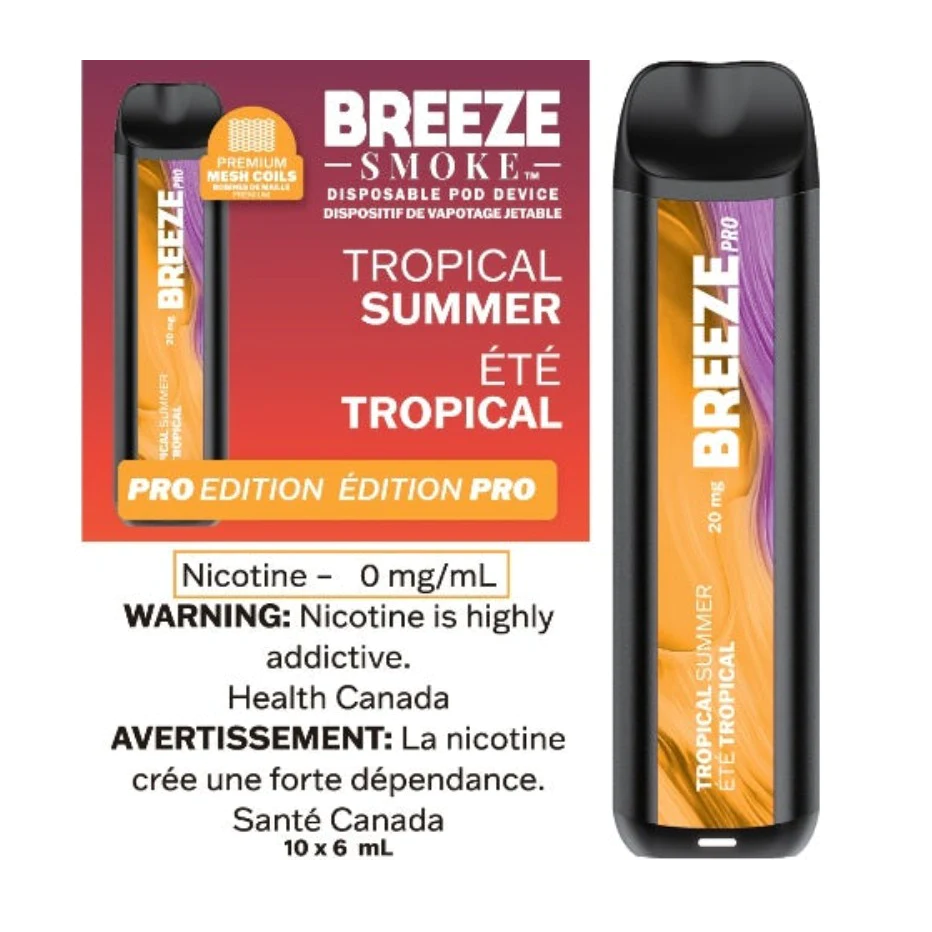 BREEZE TROPICAL SUMMER ZERO NICOTINE DISPOSABLE